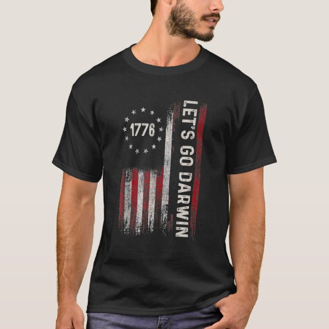 Lets Go Darwin Tee  Trendy Sarcastic Let's Go Darw (Front)