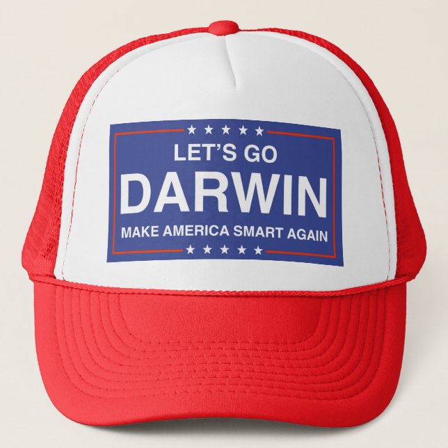 Let's Go Darwin Trucker Hat (Front)