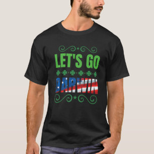 Let's Go Darwin USA Flag St. Patrick's Day Funny V T-Shirt