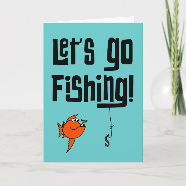 Let's go fishing card (Front)