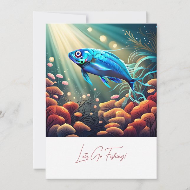 Let's Go Fishing Invitation (Front)