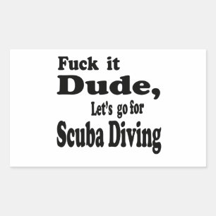 Let's go for Scuba Diving. Rectangular Sticker