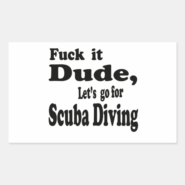 Let's go for Scuba Diving. Rectangular Sticker (Front)
