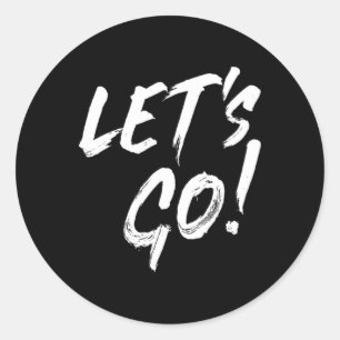 Let's Go Gamer And Streamer Design Classic Round Sticker