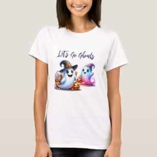 Let's Go Ghouls, 2 Cute Ghost Halloween T-Shirt