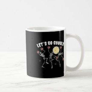 Lets Go Ghouls Cheerleader Halloween Skeleton Chee Coffee Mug