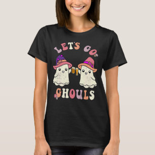 Let's Go Ghouls Cute Ghost Halloween Spooky Groovy T-Shirt
