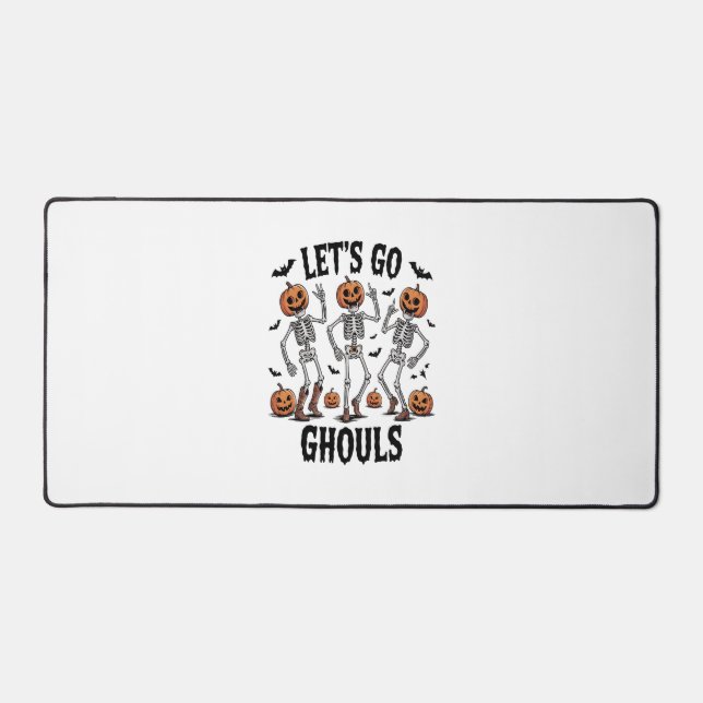 Let's Go Ghouls, Funny Spooky Desk Mat (Front)