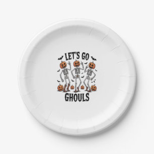 Let's Go Ghouls, Funny Spooky Paper Plate