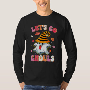Let's Go Ghouls Ghost With Flowers Halloween Costu T-Shirt