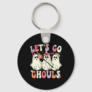 Let's Go Ghouls Halloween Ghost Costume Retro Groo Key Ring