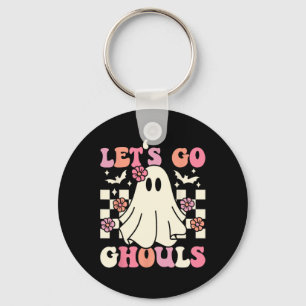 Let's Go Ghouls Halloween Ghost Costume Retro Groo Key Ring