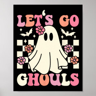 Let's Go Ghouls Halloween Ghost Costume Retro Groo Poster