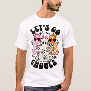 Let's Go Ghouls Halloween Ghost Floral Spooky Seas T-Shirt
