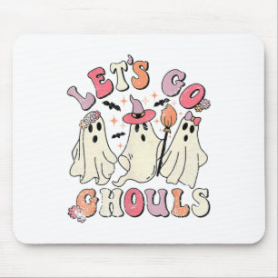 Let's Go Ghouls Halloween Ghost Outfit Costume Ret Mouse Pad
