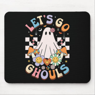Let's Go Ghouls Halloween Ghost Outfit Costume Ret Mouse Pad
