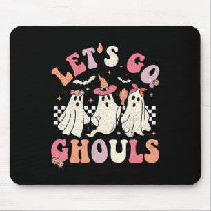 Let's Go Ghouls Halloween Ghost Outfit Costume Ret Mouse Pad