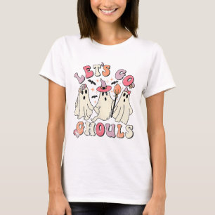 Let's Go Ghouls Halloween Ghost Outfit Costume Ret T-Shirt