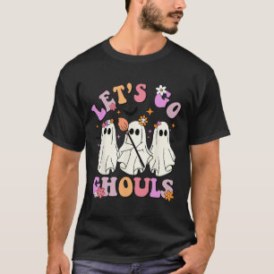Let's Go Ghouls Halloween Ghost Outfit Costume Ret T-Shirt