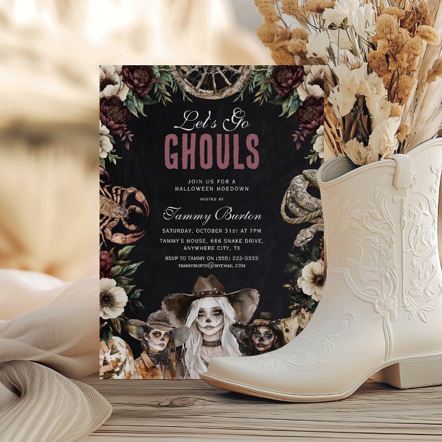 Let's Go Ghouls' Halloween Hoedown Invitation (Creator Uploaded)