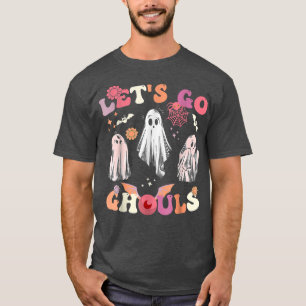 Let's Go Ghouls Halloween Retro Groovy Ghost Cost T-Shirt