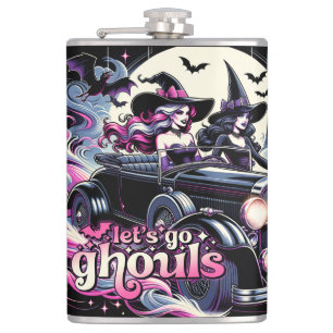 Let's Go Ghouls  Hip Flask