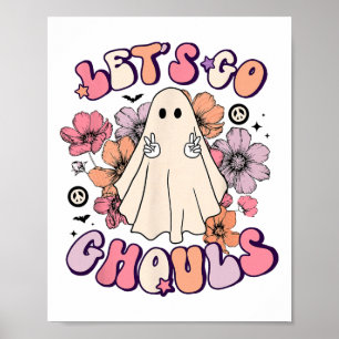 Let's Go Ghouls Retro Halloween Bychelorette Brida Poster