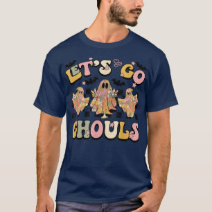 Let's Go Ghouls Retro Halloween Groovy Spooky Seas T-Shirt