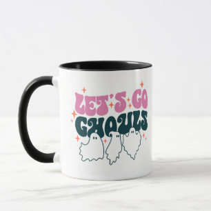 Let's Go Ghouls Stars White Halloween Mug
