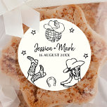 Let's Go Girl Nashville Bachelorette Party Classic Round Sticker<br><div class="desc">Let's Go Girl Nashville Bachelorette Party</div>