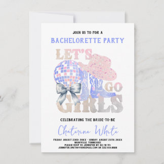 Lets go girls Bachelorette Rodeo party Invitation