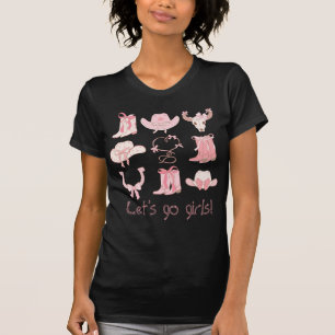 Let's Go Girls Country with Pink Cowgirl Accents T-Shirt