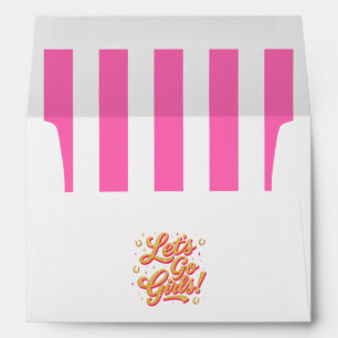 Let's Go Girls Disco Cowgirl Bachelorette Party Envelope