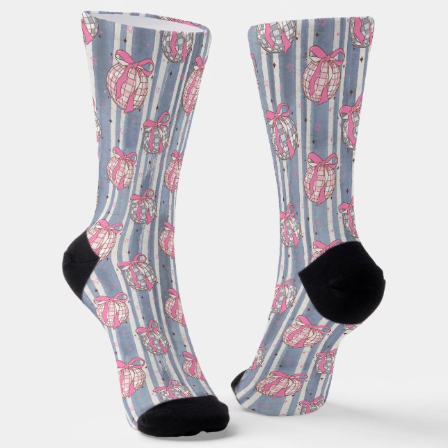 Lets Go Girls Disco Cowgirl Bachelorette Party  Socks (Angled)