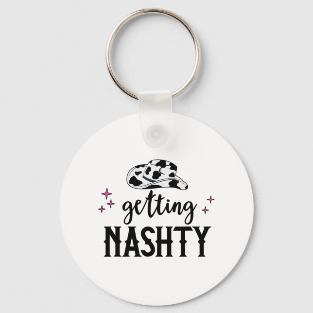 Let's Go Girls Getting Hitched Nashty Bride Gettin Key Ring (Front)