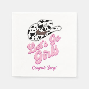 Let's Go Girls Nashville Pink Bachelorette Napkin