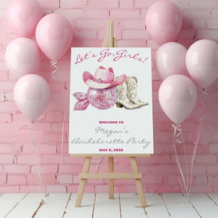 Let's Go, Girls! Pink Disco, Country Bachelorette  Poster