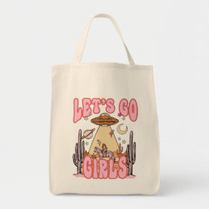 Let'S Go Girls Western Space Desert Cowgirl Bachel Tote Bag