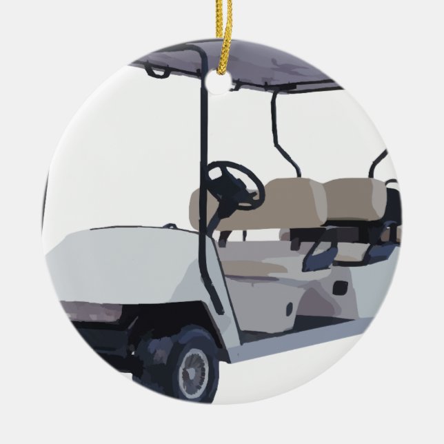 Let's Go Golfing Ceramic Ornament (Front)