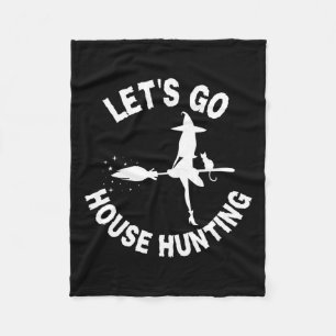 Lets Go House Hunting Realtor Halloween Costume Re Fleece Blanket