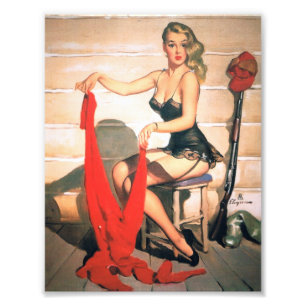 Let's Go Hunting - Vintage Pin-up Art Photo Print