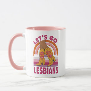 Let's Go Lesbians LGBTQ Pride Month Cowgirl Mug