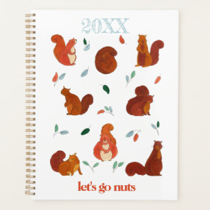 Let's Go Nuts Funny Squirrels Planner