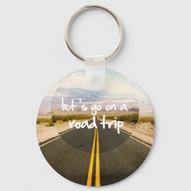 Let's go on a road trip key ring (Front)