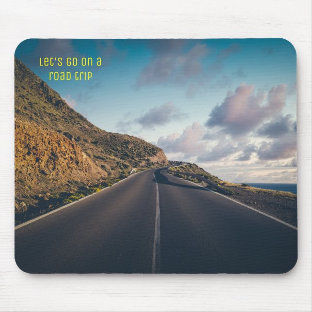 Let's go on a road trip mouse pad (Front)