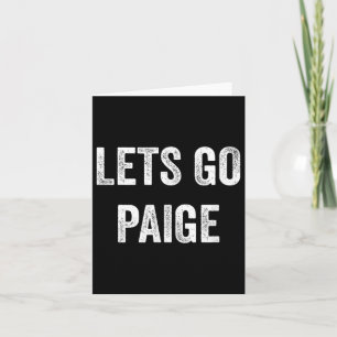 Lets Go Paige, Support Paige Parents, Sibling, Fan Card