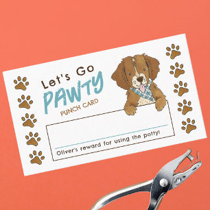 Let's Go Pawty Potty Training Rewards Punch Card