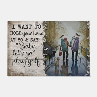 Let's Go Play Golf, Cute Quotes Doormat