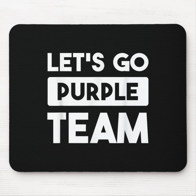 Lets Go Purple Team War Game Competition Summer Ca Mouse Pad (Front)
