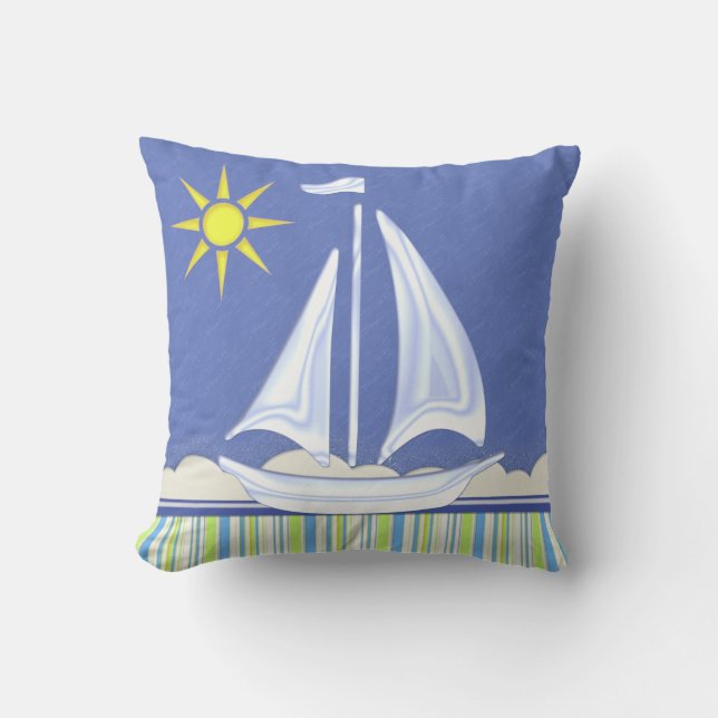 Let's Go Sailing Cushion (Front)